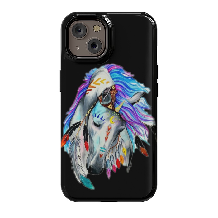 iPhone 14 StrongFit feather horse by haroulita