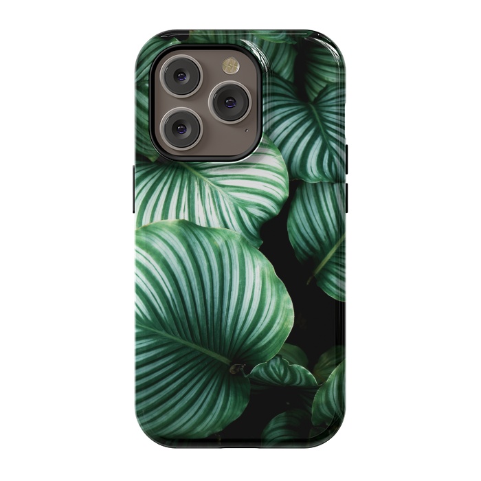 iPhone 14 Pro StrongFit tropical leaves by haroulita