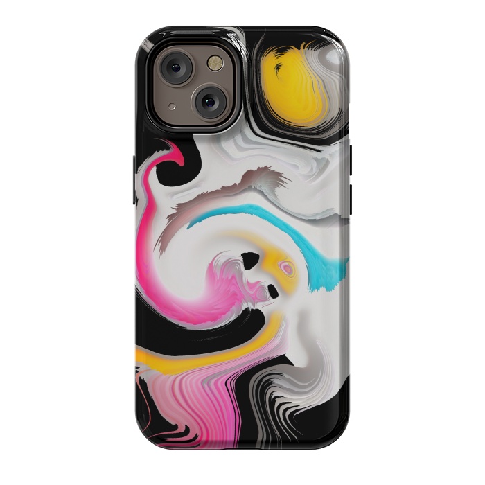 iPhone 14 StrongFit fluid art waves by haroulita