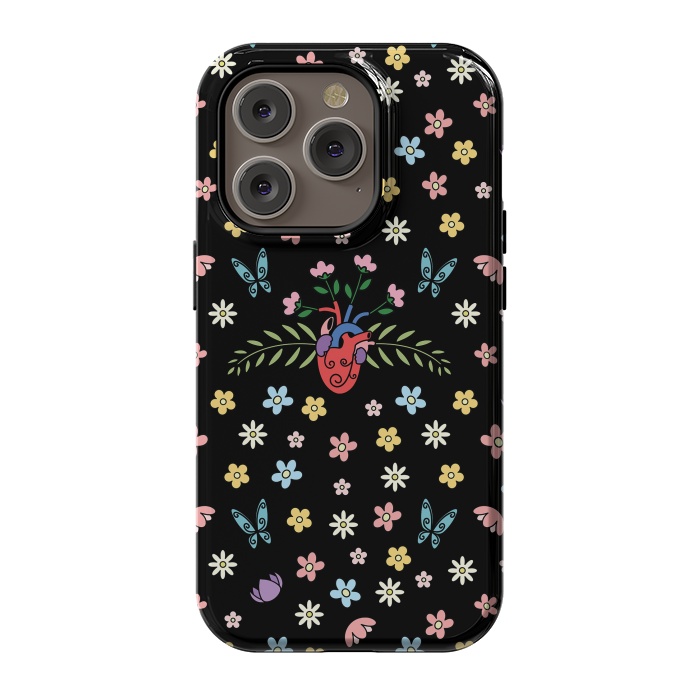 iPhone 14 Pro StrongFit Blooming heart by Laura Nagel