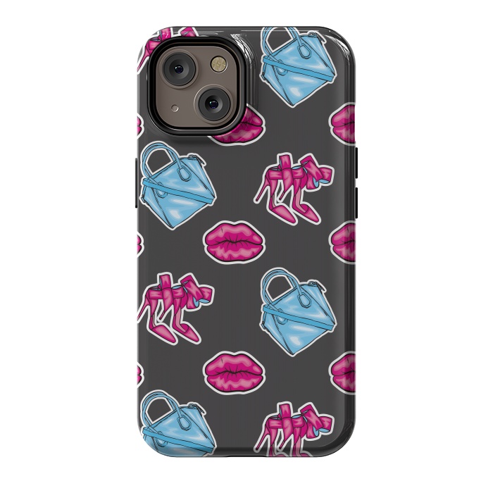 iPhone 14 StrongFit Beautiful background of the lips shoes and bags by ArtsCase
