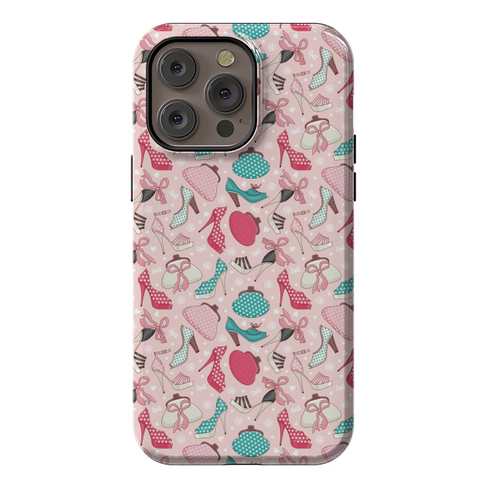 iPhone 14 Pro max StrongFit Pattern With Women's Shoes And Handbags by ArtsCase