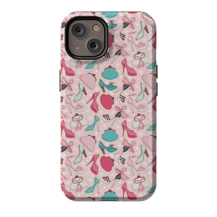 iPhone 14 StrongFit Pattern With Women's Shoes And Handbags by ArtsCase