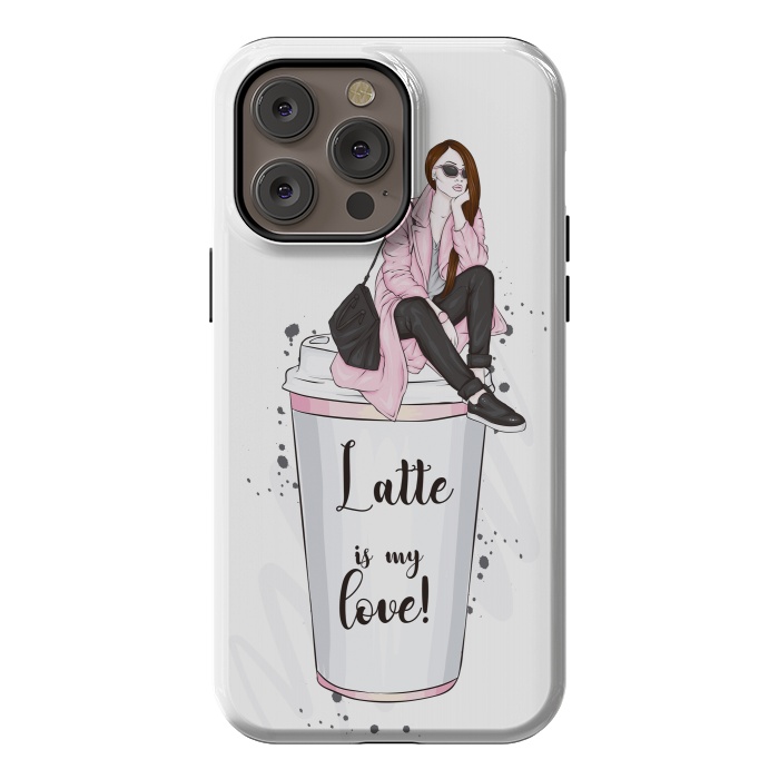 iPhone 14 Pro max StrongFit A Fashionable Woman Loves Latte by ArtsCase