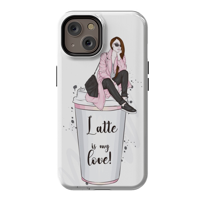 iPhone 14 StrongFit A Fashionable Woman Loves Latte by ArtsCase