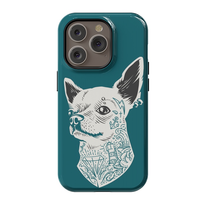 iPhone 14 Pro StrongFit Tattooed Chihuahua by Winston