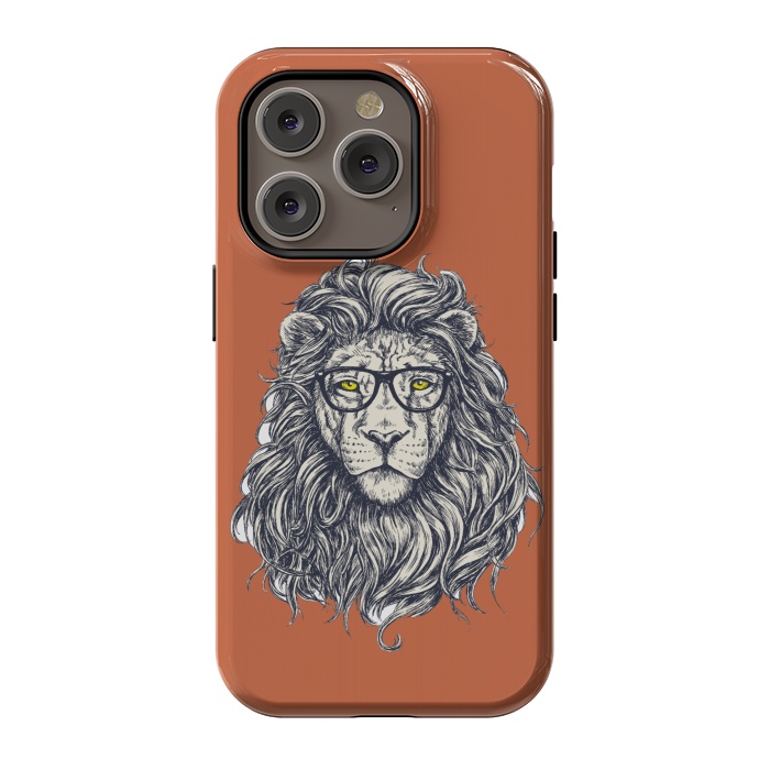 iPhone 14 Pro StrongFit Hipster Lion by Winston