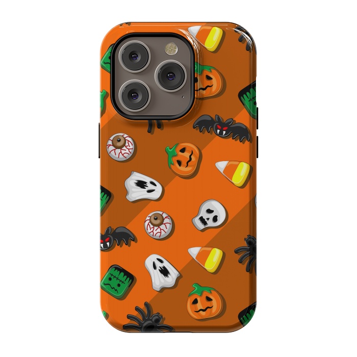 iPhone 14 Pro StrongFit Halloween Spooky Candies Party by BluedarkArt