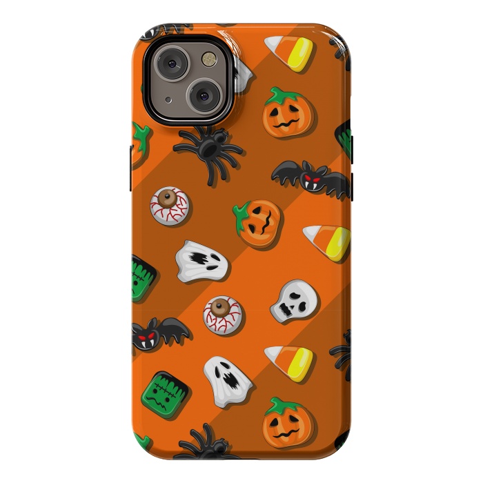 iPhone 14 Plus StrongFit Halloween Spooky Candies Party by BluedarkArt
