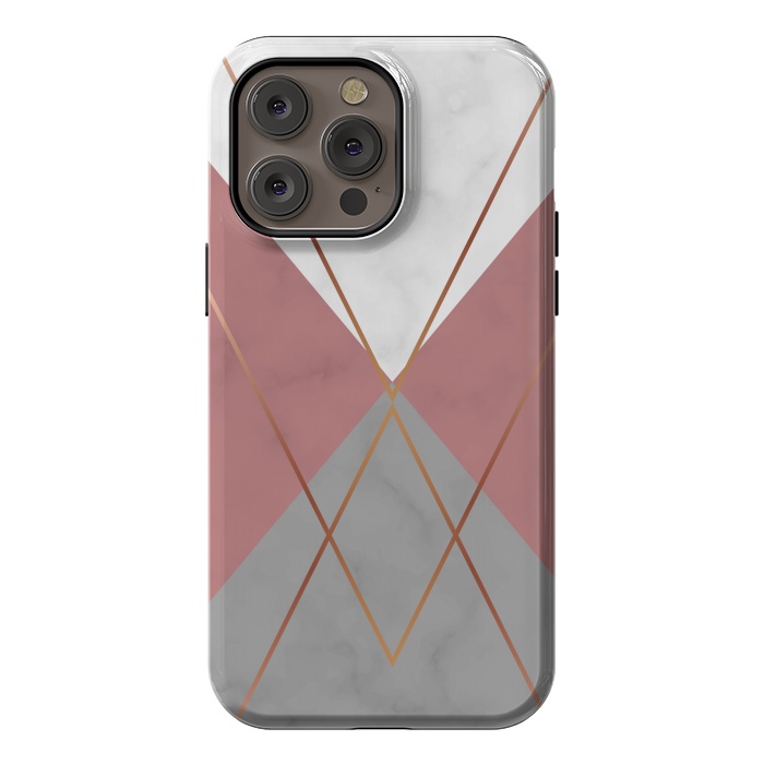iPhone 14 Pro max StrongFit Marble Geometric design II by ArtsCase
