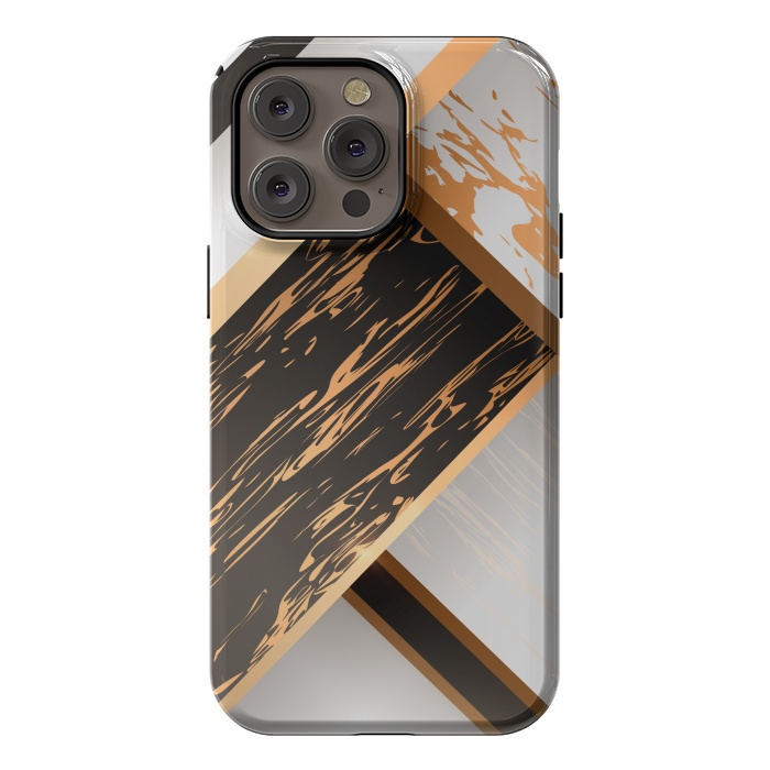 iPhone 14 Pro max StrongFit Marble Geometric Design IV by ArtsCase