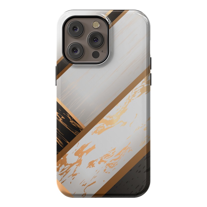 iPhone 14 Pro max StrongFit Marble Geometric Design VII by ArtsCase
