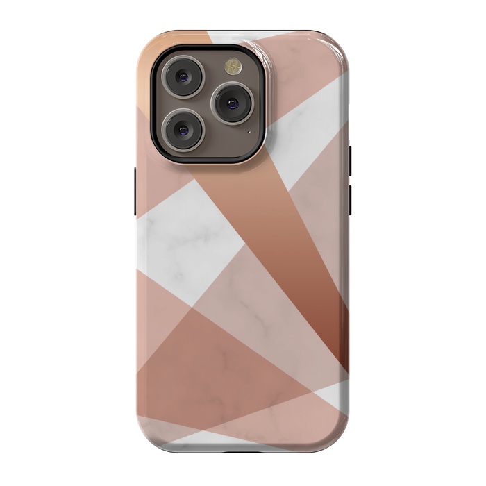 iPhone 14 Pro StrongFit Marble Geometric design with peak figures by ArtsCase