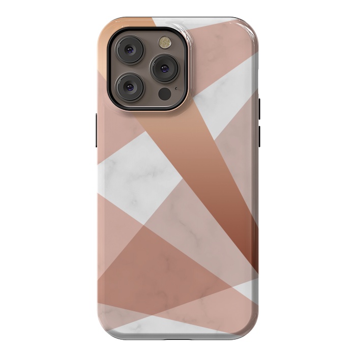 iPhone 14 Pro max StrongFit Marble Geometric design with peak figures by ArtsCase