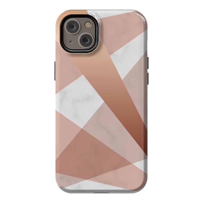 iPhone 14 Plus StrongFit Marble Geometric design with peak figures by ArtsCase