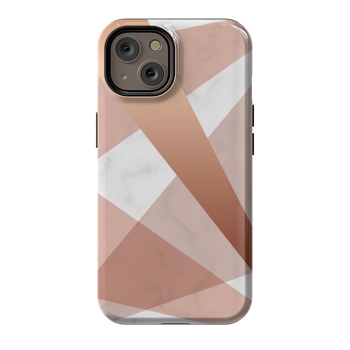 iPhone 14 StrongFit Marble Geometric design with peak figures by ArtsCase