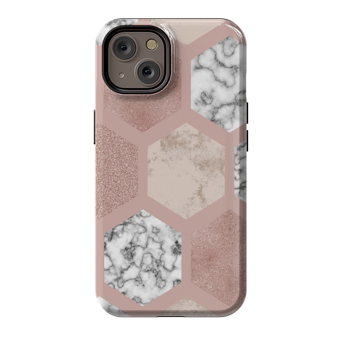 iPhone 14 StrongFit Marble Geometrical abstract design by ArtsCase