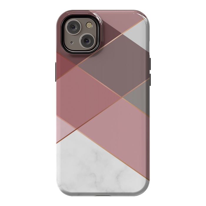 iPhone 14 Plus StrongFit Marble Pattern Polygonal Lines by ArtsCase