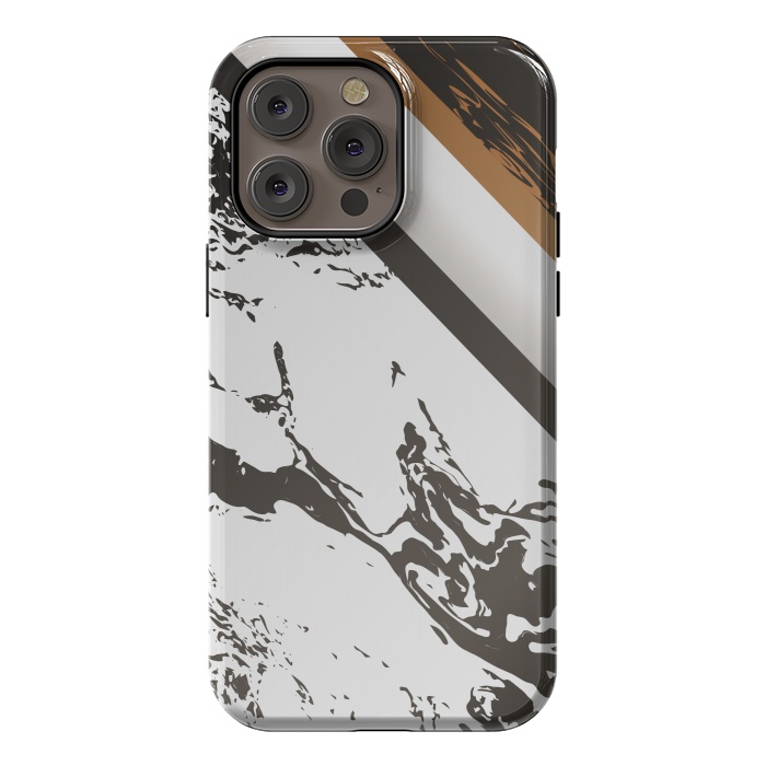 iPhone 14 Pro max StrongFit Marble with cubes and geometric figures by ArtsCase