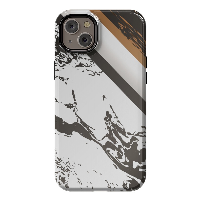 iPhone 14 Plus StrongFit Marble with cubes and geometric figures by ArtsCase
