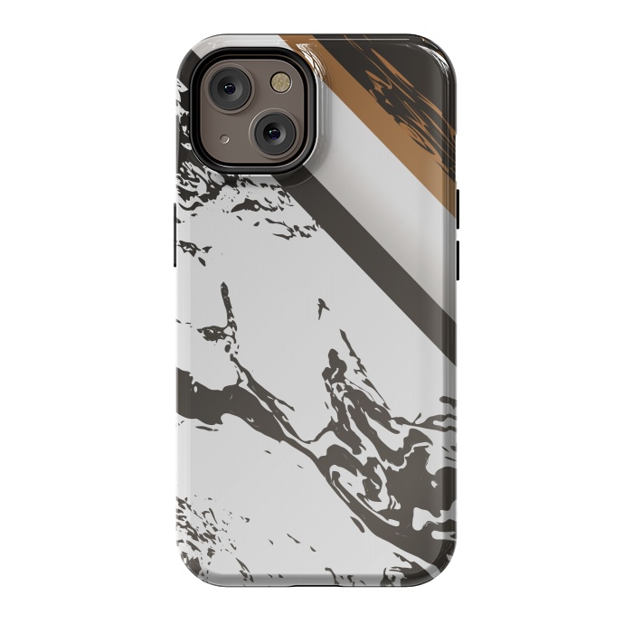iPhone 14 StrongFit Marble with cubes and geometric figures by ArtsCase