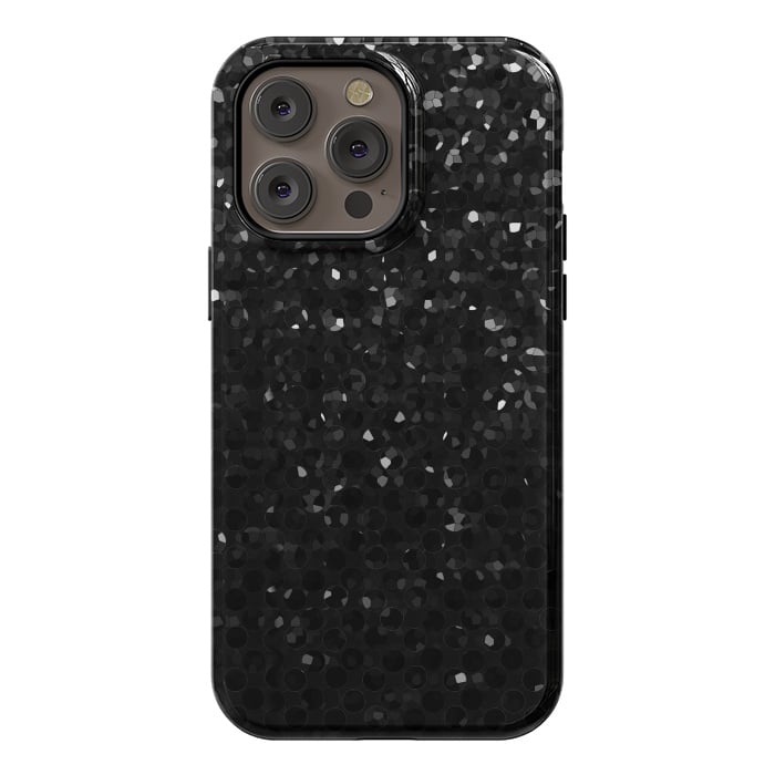 iPhone 14 Pro max StrongFit Black Crystal Bling Strass G283 by Medusa GraphicArt