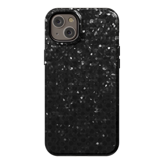 iPhone 14 Plus StrongFit Black Crystal Bling Strass G283 by Medusa GraphicArt