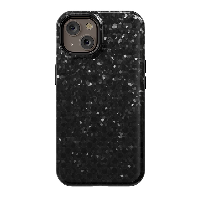 iPhone 14 StrongFit Black Crystal Bling Strass G283 by Medusa GraphicArt