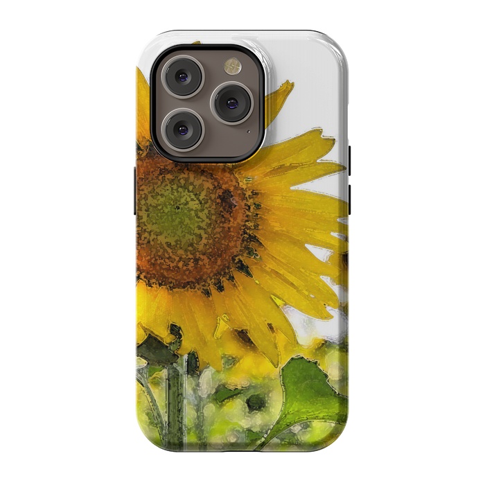 iPhone 14 Pro StrongFit Sunflowers by Allgirls Studio