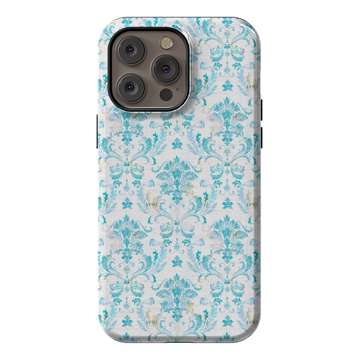 iPhone 14 Pro max StrongFit Demure Damask by gingerlique