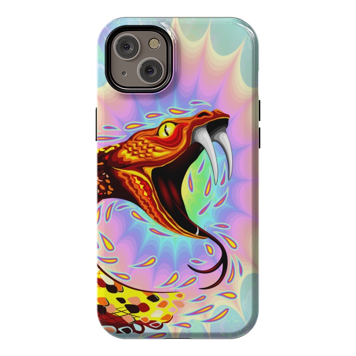 iPhone 14 Plus StrongFit Snake Attack Psychedelic Art by BluedarkArt