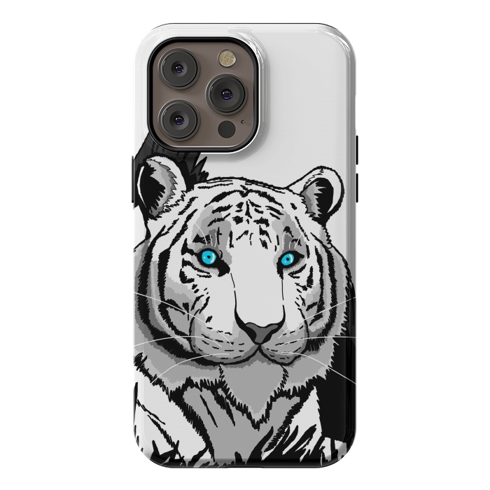 iPhone 14 Pro max StrongFit The white tiger by Steve Wade (Swade)