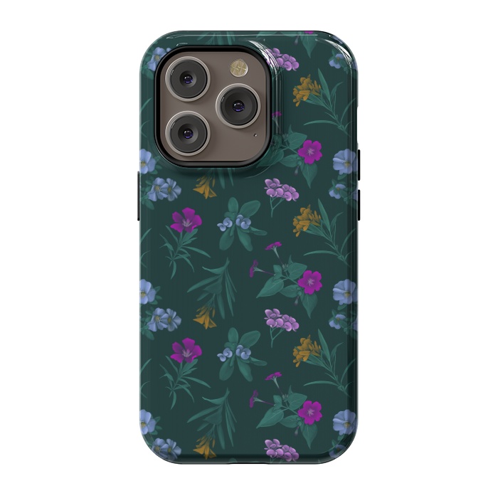 iPhone 14 Pro StrongFit Tropical Flowers by Tishya Oedit