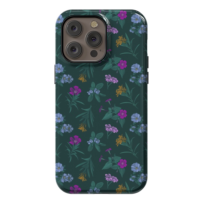 iPhone 14 Pro max StrongFit Tropical Flowers by Tishya Oedit