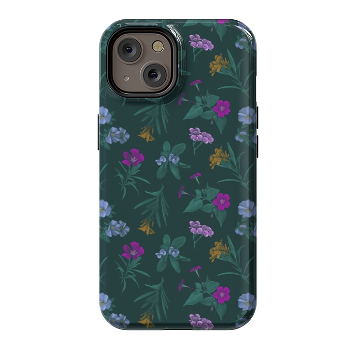 iPhone 14 StrongFit Tropical Flowers by Tishya Oedit