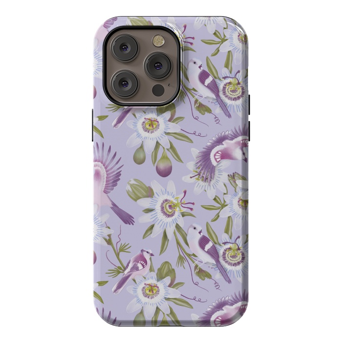 iPhone 14 Pro max StrongFit Passion Flowers by Tishya Oedit