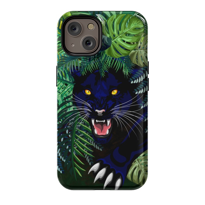 iPhone 14 StrongFit Black Panther Spirit coming out from the Jungle by BluedarkArt