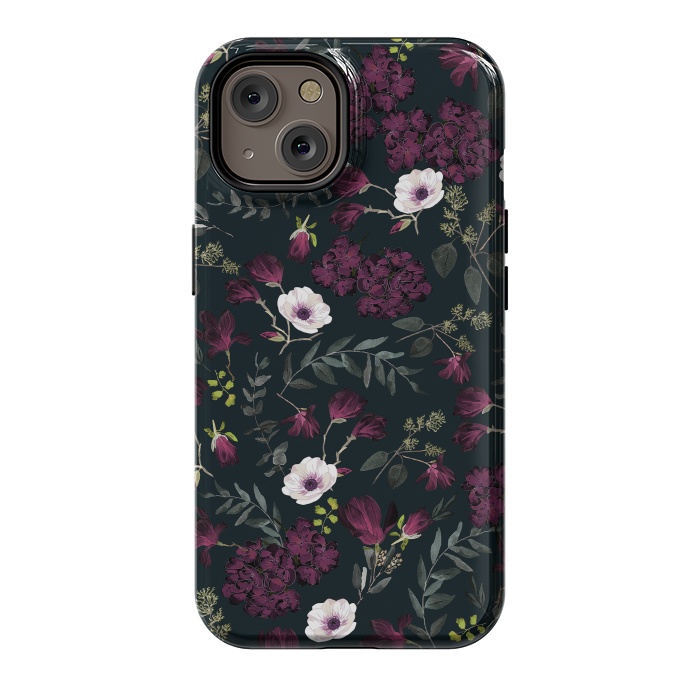 iPhone 14 StrongFit Romantic Pattern Dark by Anis Illustration