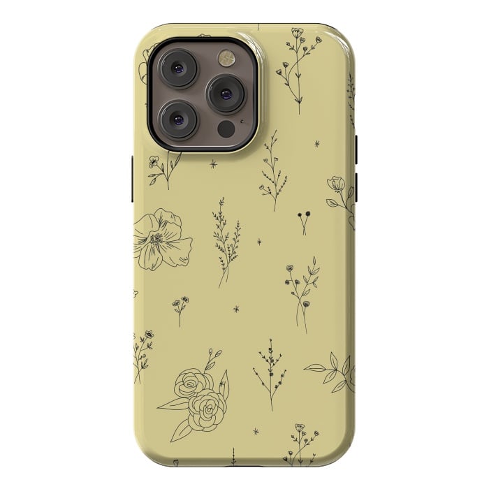 iPhone 14 Pro max StrongFit Flowers & Wildflowers by Anis Illustration
