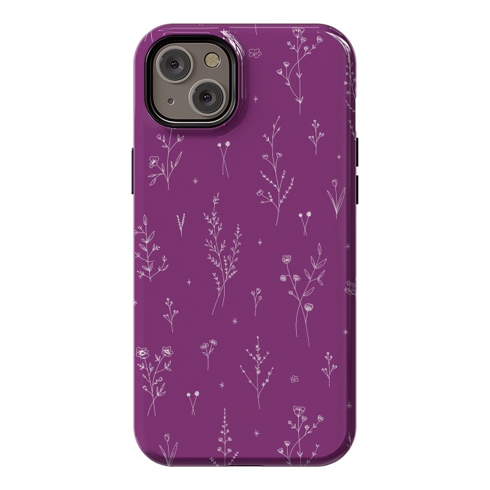 iPhone 14 Plus StrongFit Magic Wine Wildflowers by Anis Illustration