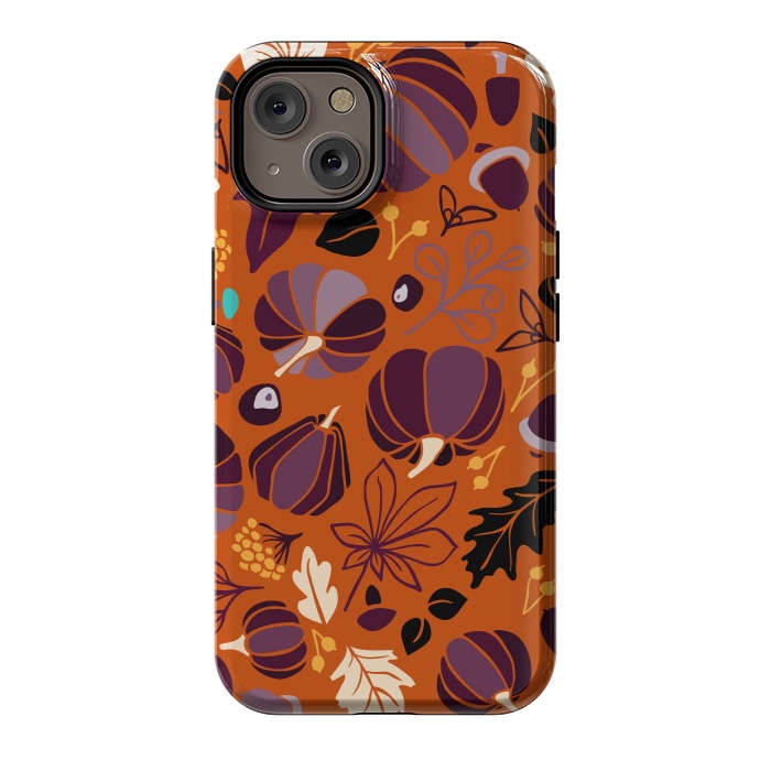 iPhone 14 StrongFit Fall Fruits in Orange and Purple by Paula Ohreen