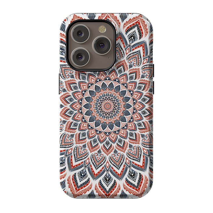 iPhone 14 Pro StrongFit Blue red mandala by Jms