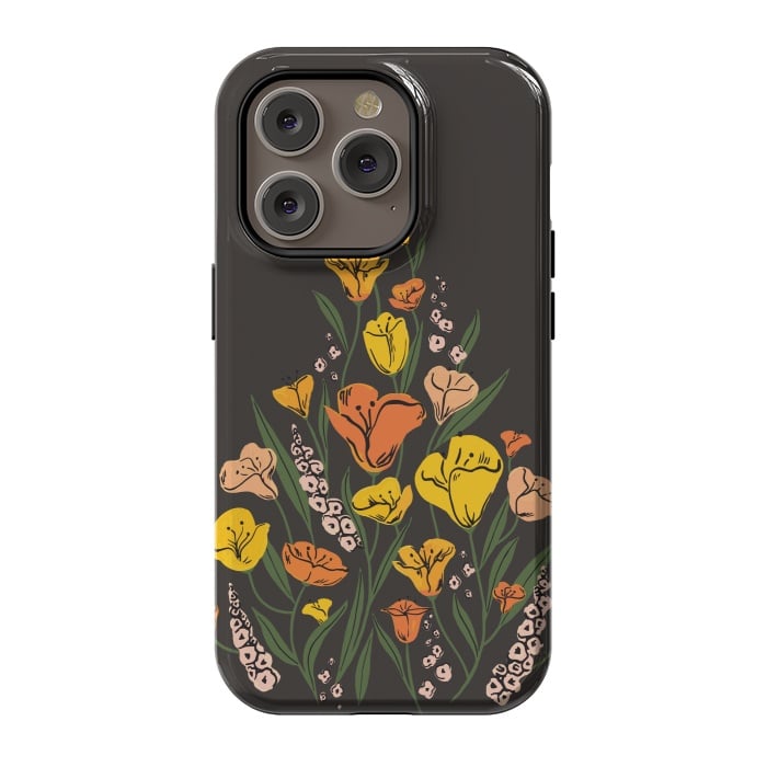 iPhone 14 Pro StrongFit Wild Poppies by Melissa Lee