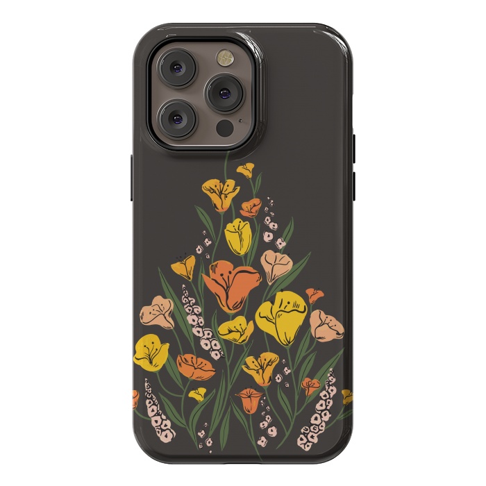 iPhone 14 Pro max StrongFit Wild Poppies by Melissa Lee