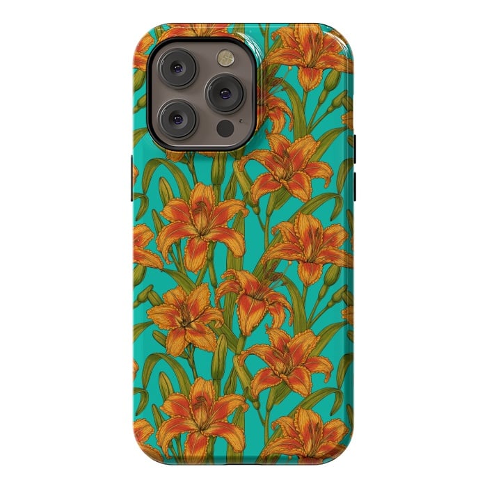 iPhone 14 Pro max StrongFit Tawny daylily flowers  by Katerina Kirilova