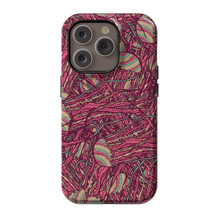 iPhone 14 Pro StrongFit Jellyfish jungle by Steve Wade (Swade)