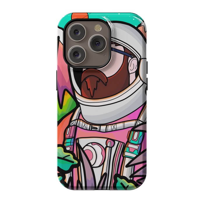 iPhone 14 Pro StrongFit Pastel astronaut by Steve Wade (Swade)