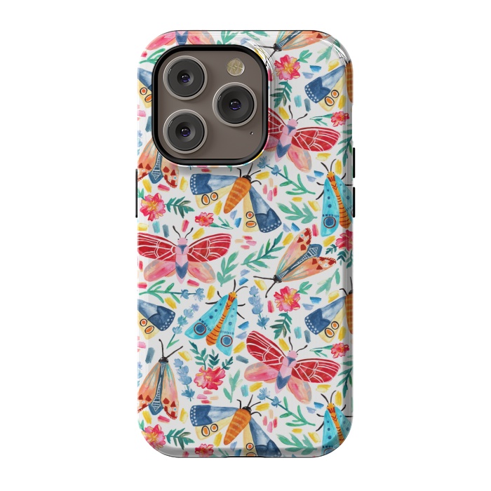 iPhone 14 Pro StrongFit Moth Confetti by Tangerine-Tane
