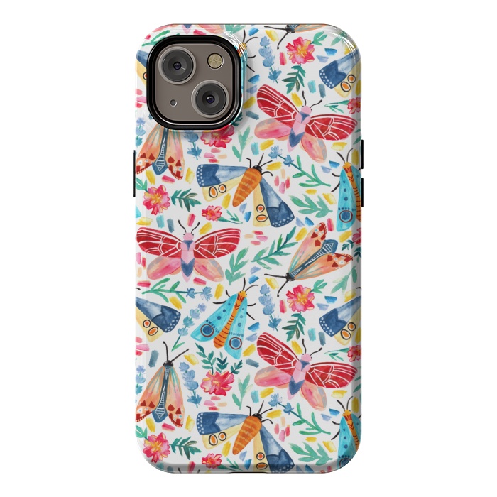 iPhone 14 Plus StrongFit Moth Confetti by Tangerine-Tane