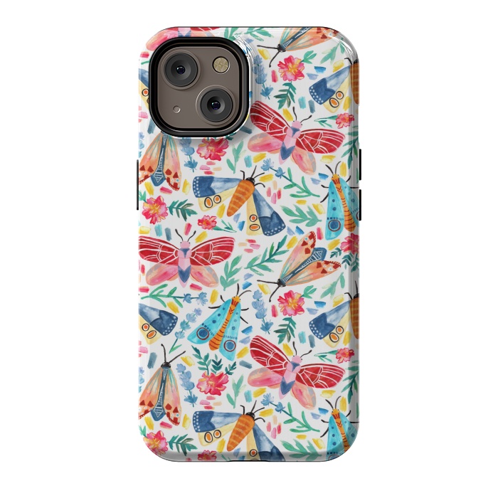 iPhone 14 StrongFit Moth Confetti by Tangerine-Tane
